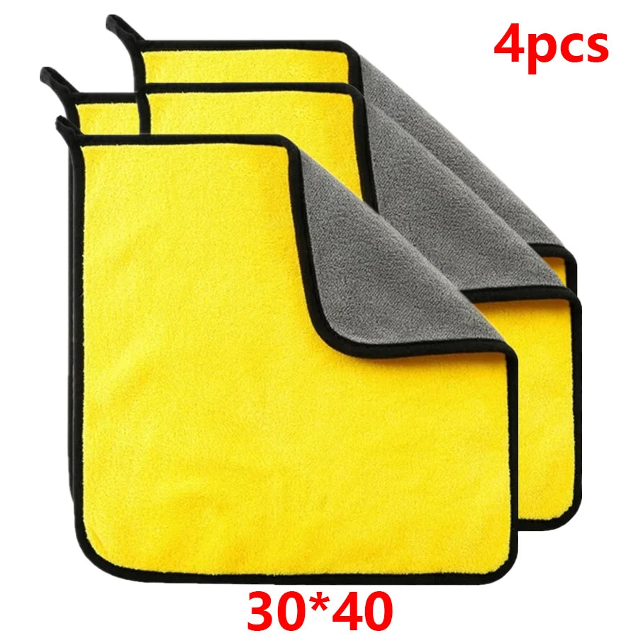 1-5Pcs Microfiber Towel Car Microfiber Cloth Wash Towel Microfiber Cleaning Cloth Absorbent Car Wash Drying Towel Auto Detailing